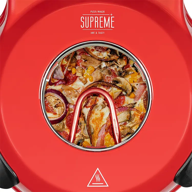 TSA3238 Pizza sütő, Teesa Supreme, piros, 32cm 1200W